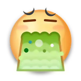😨 emoji, sick, vomit, puke, ill, retching telegram sticker
