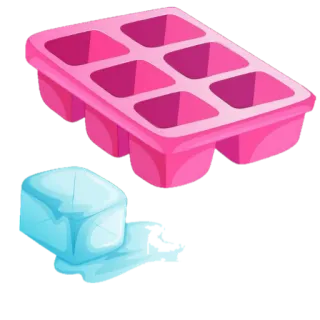 🥣 cubito de hielo, hielera, congelado, rosa, azul, frío telegram sticker
