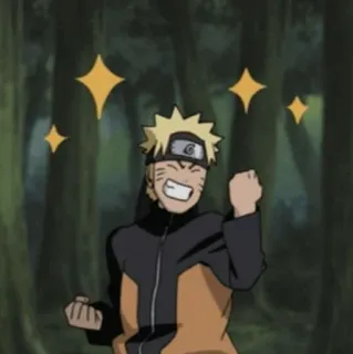 🦊 Naruto Anime, Postać, Ninja, Naruto, Świętowanie, Manga telegram sticker