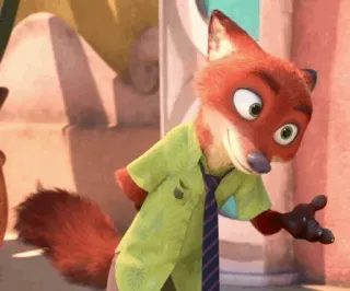 🦊 Nick Wilde Zootopia fuchs, cartoon, zoomania, nick wilde, disney, animation telegram sticker