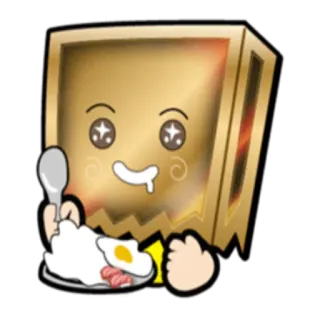 🍴 cartoon, food, egg, breakfast, kawaii, anime, cute whatsapp sticker