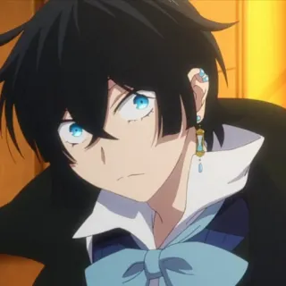 🫐 Noé Archiviste The Case Study of Vanitas anime, character, male, blue eyes, earring, noe archiviste telegram sticker