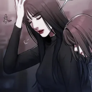 🧭 후... ผู้หญิง, เศร้า, ภาพประกอบ, ผู้หญิง, มังงะ, เกาหลี, ภาพวาด telegram sticker