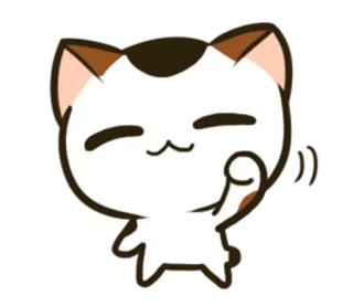 😄 แมว, น่ารัก, คาวาอิ, การ์ตูน, สัตว์, สติกเกอร์ whatsapp sticker
