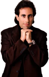 ☺️ Jerry Seinfeld Seinfeld comico, attore, serie TV, anni '90, ritratto telegram sticker