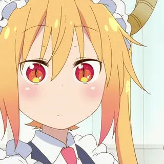 👍 Tohru Miss Kobayashi's Dragon Maid Anime, Dragón, Maid, Kawaii, Lindo whatsapp sticker