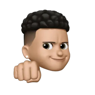 😁 Эмодзи, 3D, Аватар, Портрет, Мультфильм, Мужчина whatsapp sticker