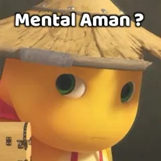 😶 Mental Aman? Meme, Psychische Gesundheit, Cartoon telegram sticker