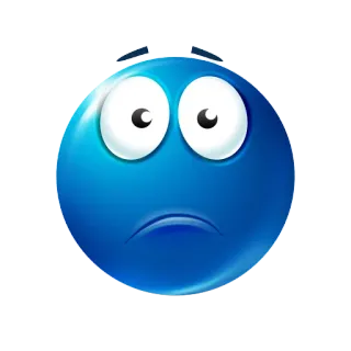 ☹️ triste, blu, emoji, faccia, dispiaciuto, espressione telegram sticker