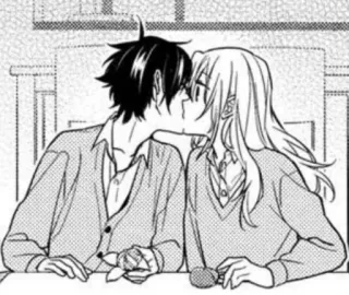 💘 bacio, romance, manga, anime, coppia, amore telegram sticker