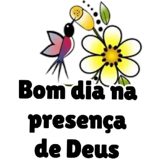 🙏 Bom dia na presença de Deus Guten Morgen, Gott, Blume, Kolibri, Gruß whatsapp sticker