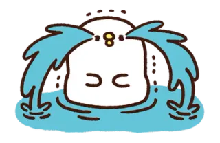 😭 crying, sad, tears, cartoon, character, kawaii, emotion whatsapp sticker