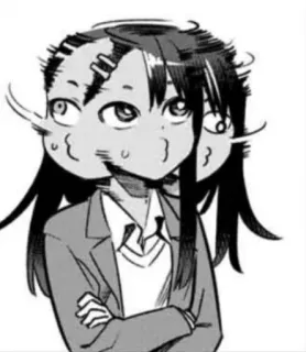 😗 Nagatoro Don't Toy with Me, Miss Nagatoro Anime, Manga, Nagatoro, Ijiranaide, Nagatoro-san, Miss Nagatoro, Cartoon telegram sticker
