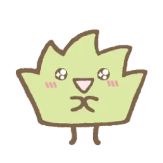 🐨 Dibujo animado, Hierba, Lindo, Kawaii, Planta, Personaje telegram sticker