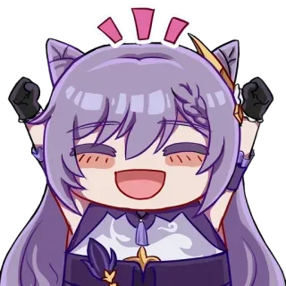 😄 Keqing Genshin Impact Anime, Video game, Lucu, Genshin Impact, Keqing, Semangat whatsapp sticker