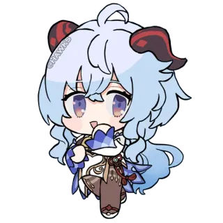 😊 Ganyu Genshin Impact @HAWKS anime, chibi, game, genshin impact, ganyu telegram sticker