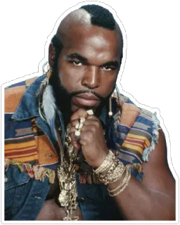 🤔 Mr. T The A-Team Mr. T, A-Team, Schauspieler, Goldketten, Irokesenschnitt telegram sticker