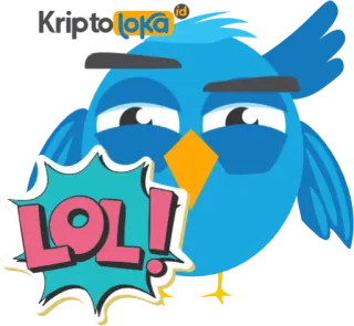 😄 LOL! LOL, птица, мультфильм, юмор, смешной whatsapp sticker