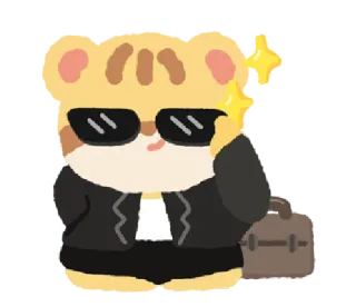 🦁 animal, tigre, lunettes de soleil, cool, stylé, dessin animé, personnage telegram sticker