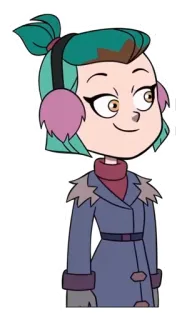 😏 Amity Blight The Owl House Hoạt hình, Động, Phép thuật, Phù thủy, Mùa đông, Áo khoác, Tím telegram sticker