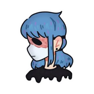 🎸 Sally Face sally face, videospiel, zeichentrick, sally, gesicht telegram sticker