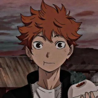 🙂 Hinata Shoyo Haikyuu!! anime, haikyuu, hinata shoyo, volleyball, cartoon, manga, character telegram sticker