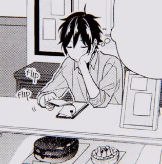 🖤 flip flip Manga, Backen, Dessert, Laden, Denken telegram sticker