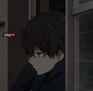 🚢 SAD sad, anime, boy, emotion, feeling telegram sticker