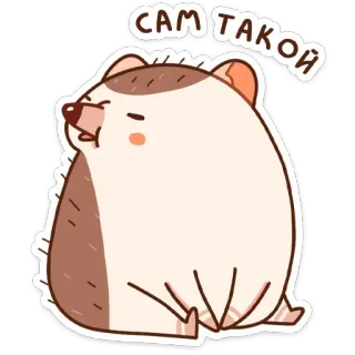 🤢 Сам такой เม่น, สัตว์, น่ารัก, การ์ตูน telegram sticker