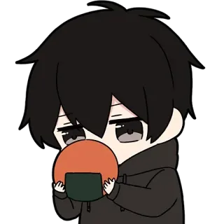 😔 anime, manga, cute, kawaii, chibi telegram sticker