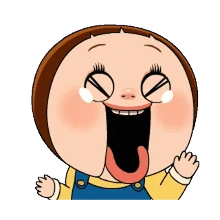 😭 dibujo animado, gracioso, cara, expresión, boca abierta, risa, emoción, animación telegram sticker