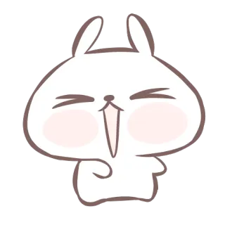 😫 coelho, animal, fofo, desenho animado, cartoon telegram sticker