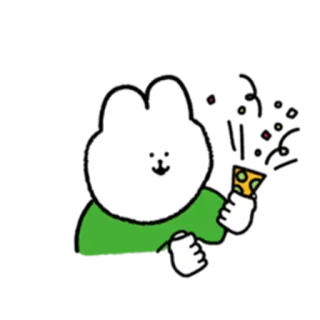 🥳 Desenho animado, Animal, Fofo, Adesivo, Festa, Celebração, Confete telegram sticker