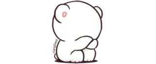 😔 bear, cute, sad, kawaii, animal telegram sticker