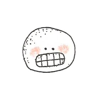 😬 мультик, лицо, простой, милый telegram sticker