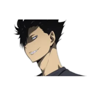 😋 Kuroo Tetsurou Haikyuu!! Anime, Haikyuu, Kuroo, Tetsurou, Sourire narquois, Souriant, Personnage telegram sticker