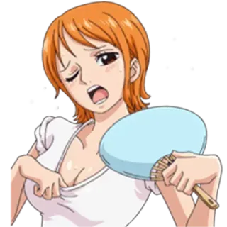 😍 Nami One Piece Nami, One Piece, anime, manga, fan, cartoon telegram sticker