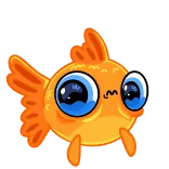 🥹 cá, động vật, dễ thương, cá vàng, hoạt hình telegram sticker