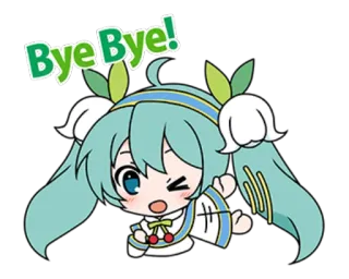 🦞 Bye Bye! 애니메이션, 만화, 안녕, 인사, 귀여운, 캐릭터 whatsapp sticker