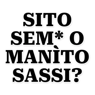 🖕 SITO
SEM*O
MANITO
SASSI? italian, text, sticker telegram sticker