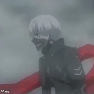 😡 Ken Kaneki Tokyo Ghoul Anime, Tokyo Ghoul, Ken Kaneki, Ghoul, Maske, Horror, Düster, Gore whatsapp sticker