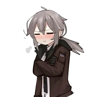 😮‍💨 anime, irritated, crossed arms, serious, blush telegram sticker