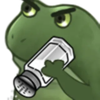 🧂 Pepe the Frog pepe, frog, salt, meme telegram sticker