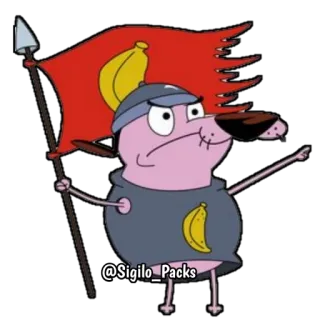 😛 @Sigilo_Packs мультфильм, стикер, собака, банан telegram sticker