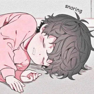 🐇 snoring sonno, russare, stanco, sognare, riposo, cartone animato whatsapp sticker