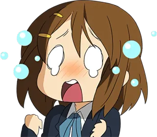 😭 anime, crying, embarrassed, kawaii telegram sticker