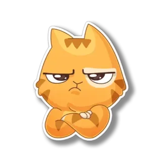 😕 gato, enojado, dibujos animados, animal, felino telegram sticker