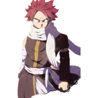😠 Natsu Dragneel Fairy Tail Natsu Dragneel, Fairy Tail, Anime, Mago, Cachecol, Dragon Slayer de Fogo whatsapp sticker