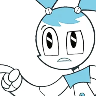 😐 Jenny Wakeman My Life as a Teenage Robot dessin animé, robot, personnage, Nickelodeon telegram sticker