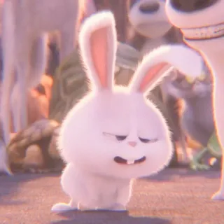 🐰 Snowball The Secret Life of Pets conejo, dibujos animados, animal, lindo, mascota telegram sticker
